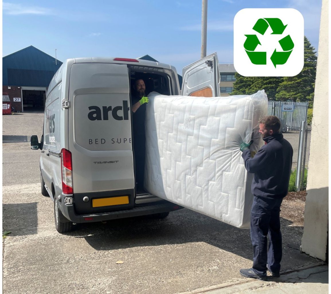 Archers Employees Loading Mattress into Van